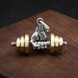 Fist Dumbbell Fashion Necklace Pendant